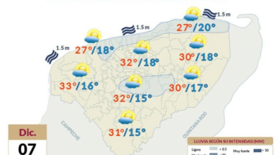 Protección Civil Yucatán prevé ambiente caluroso y lluvias ligeras para hoy