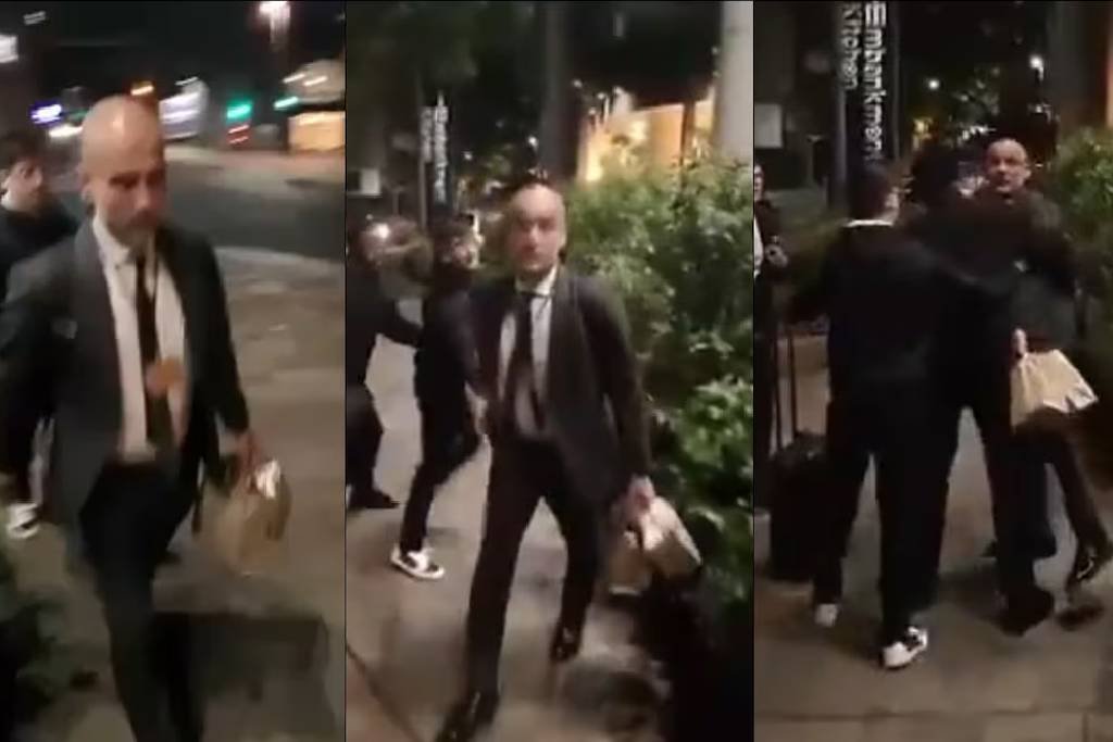Video. Pep Guardiola se enfrentó con un aficionado en la calle