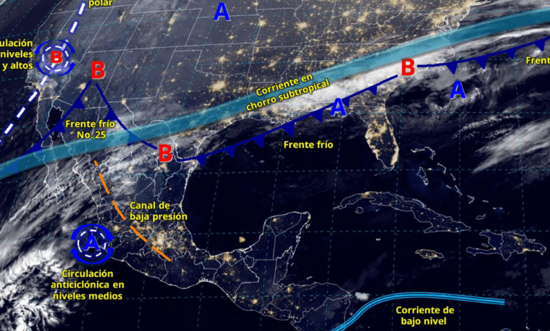 Chiapas espera lluvias fuertes, mientras el norte del país enfrenta frío extremo y nieve