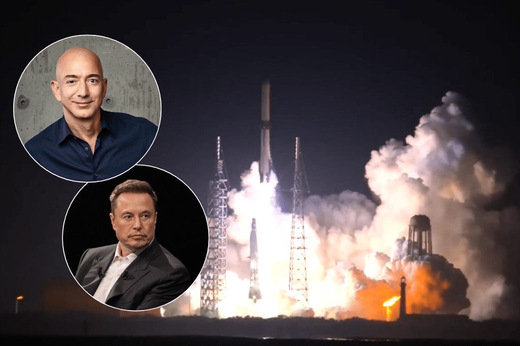 Elon Musk felicita a Jeff Bezos tras el exitoso lanzamiento del cohete New Glenn