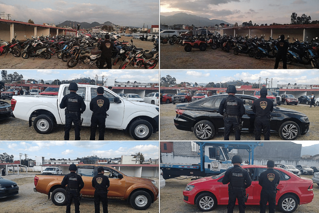 En cateo, aseguran 50 vehículos y 65 motocicletas en San Cristóbal