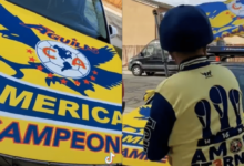 Aficionado tunea su camioneta en honor al América