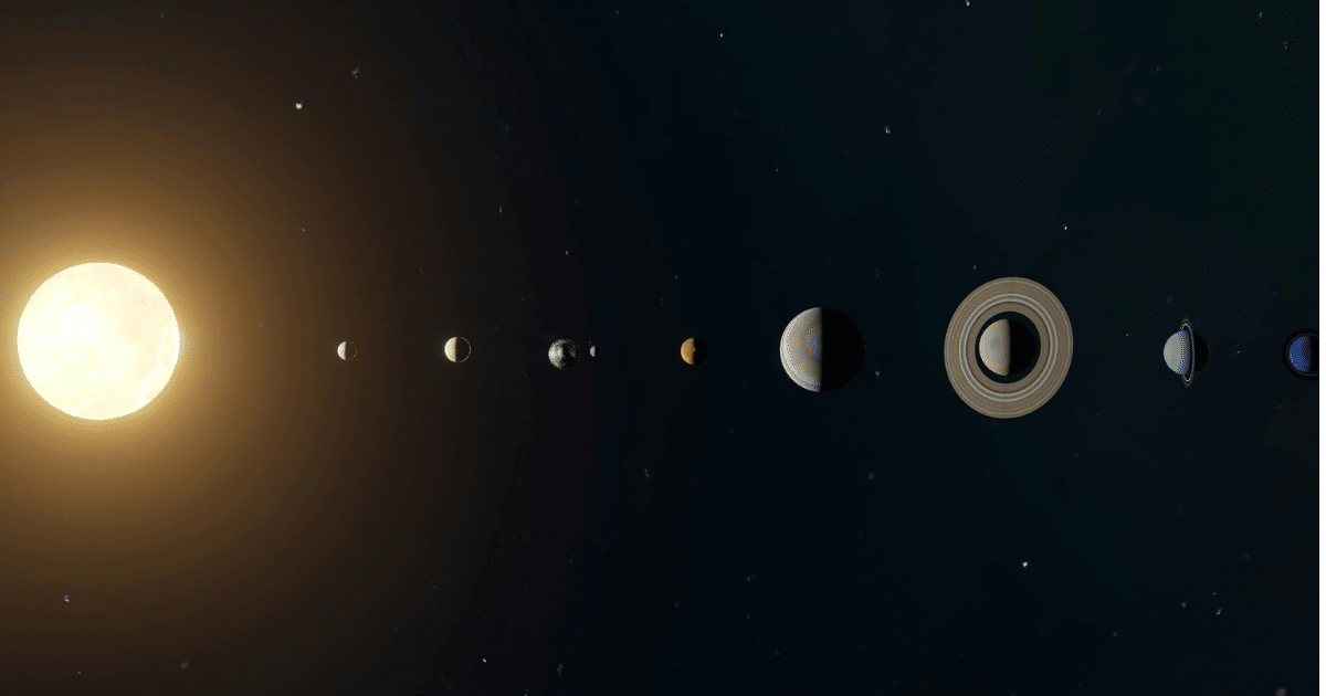 Imagen de alineación de planetas