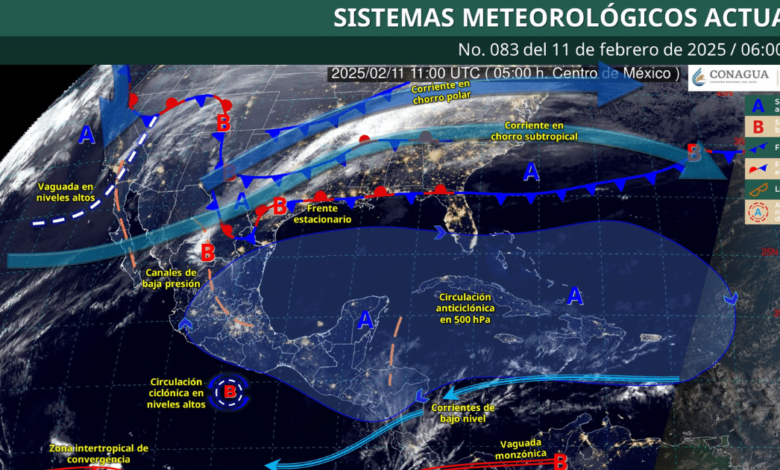 Lluvias fuertes y vientos intensos afectarán el noroeste y norte de México 🌧️💨