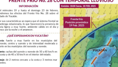 Procivy alerta por lluvias en Yucatán y llama a tomar precauciones