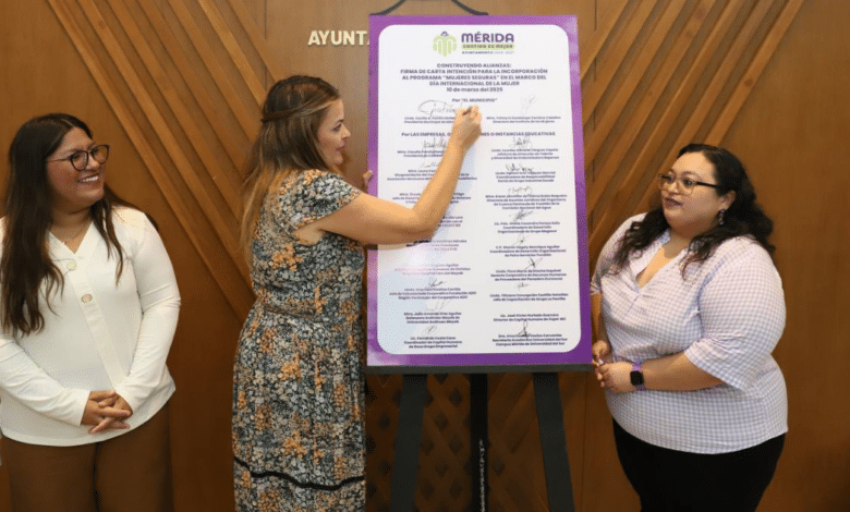 El Ayuntamiento de Mérida firma la Carta Intención “Mujeres Seguras”