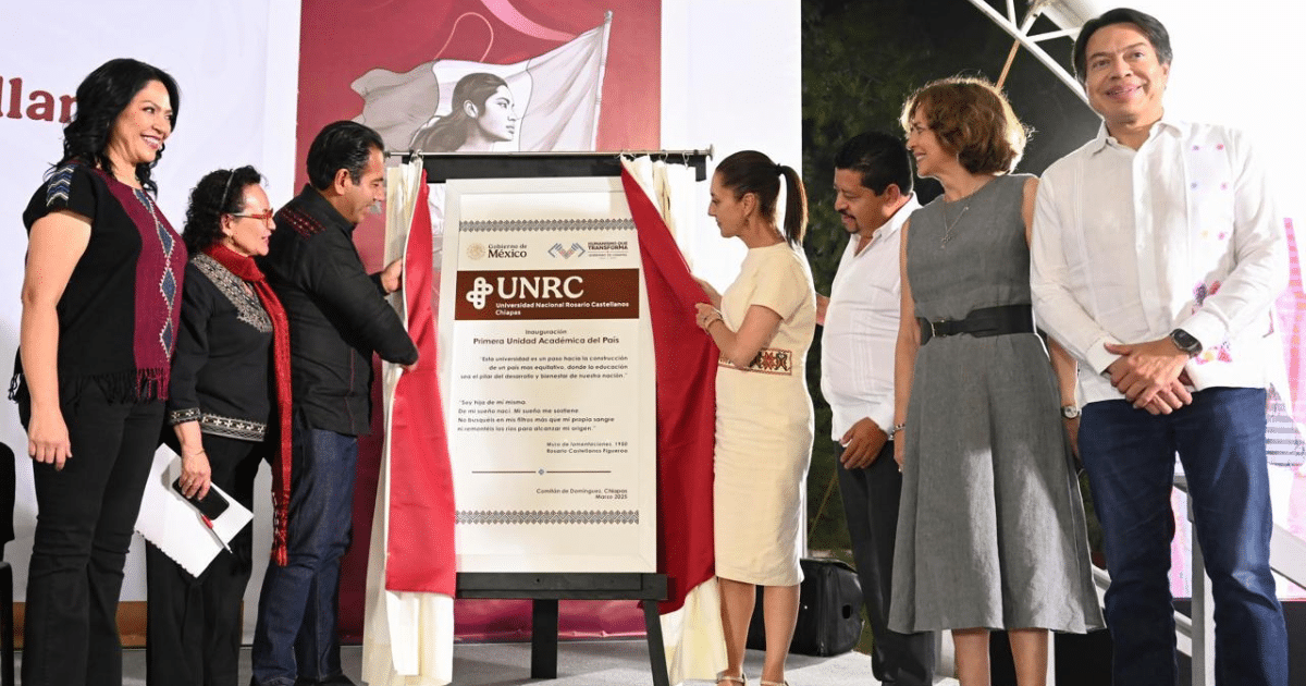 La presidenta Claudia Sheinbaum inaugura Universidad Rosario Castellanos en Chiapas para impulsar la educación