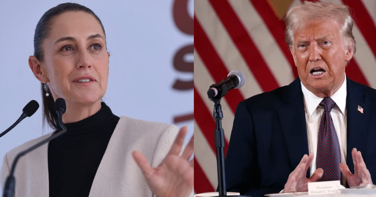 Imagen editada de Claudia Sheinbaum y Donald Trump