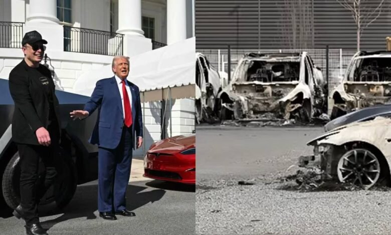 Trump acusa de ser terroristas enfermos a quienes quemaron vehículos Tesla