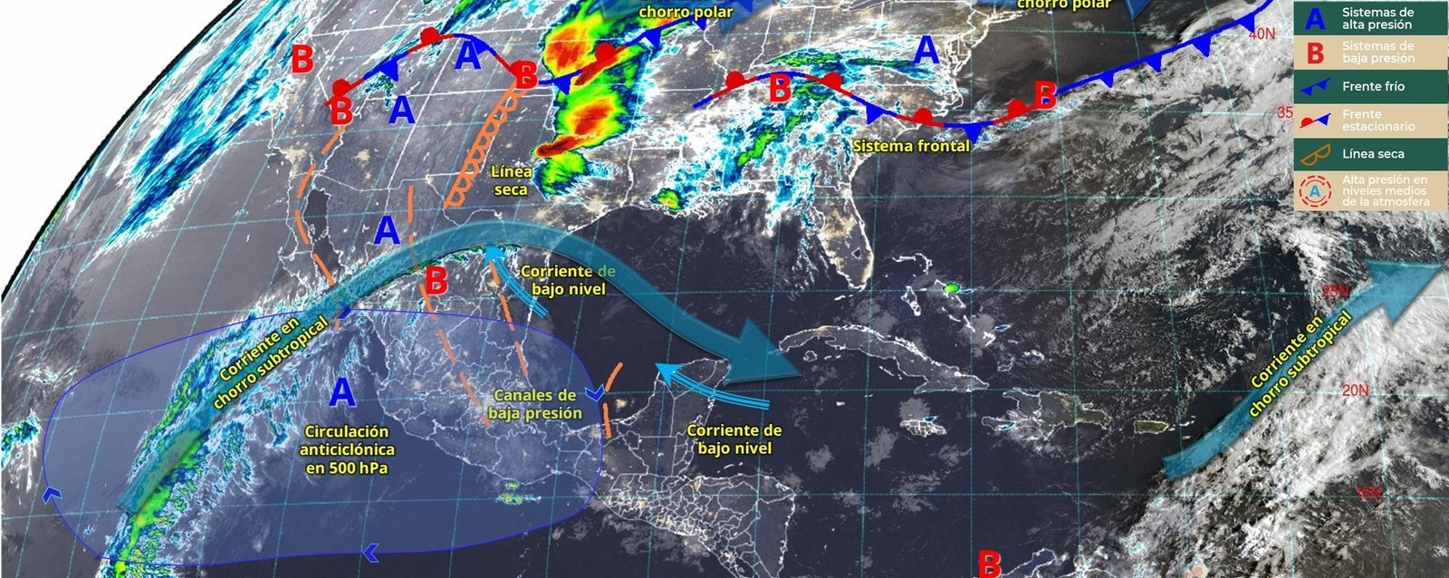 lluvias fuertes,Oaxaca,Chiapas,onda de calor,temperaturas extremas,Coahuila,Nuevo León,Tamaulipas,vientos fuertes,torbellinos,granizo,incendios forestales,clima México,pronóstico meteorológico,abril 2025,oleaje,tolvaneras,ambiente caluroso,circulación anticiclónica,humedad,descargas eléctricas