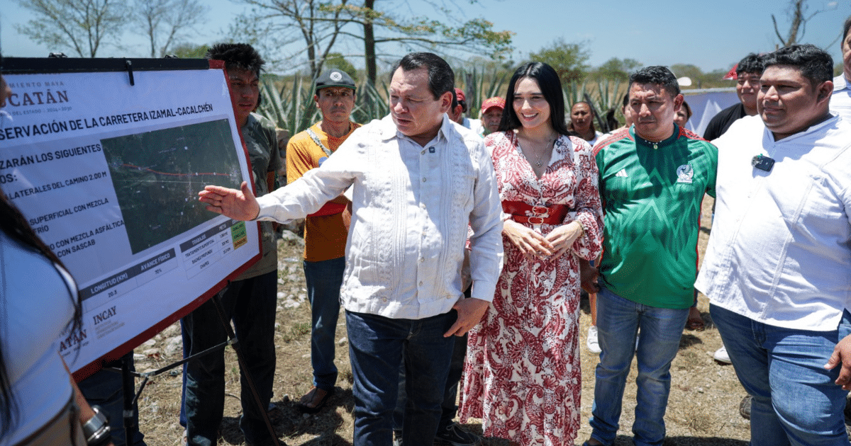 Supervisa Díaz Mena, jornada de conservación vial en Izamal, Citilcum, Hoctún y Cacalchén