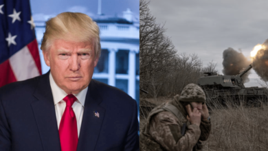 Imagen editada de trump y ejercito