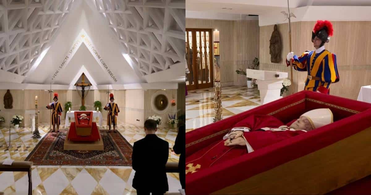 Vaticano revela primeras imágnes de ferétro del Papa Francisco