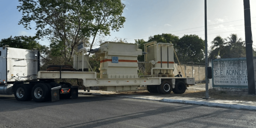 CFE refuerza red eléctrica en Yucatán con subestación móvil en Acanceh