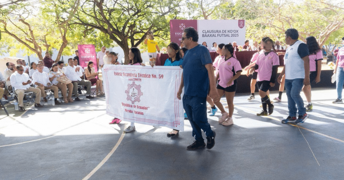Más de mil estudiantes participan en torneo estatal de futsal promovido por SEGEY en Yucatán