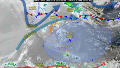 Pronóstico de lluvias fuertes y granizo en México hoy 19 de mayo