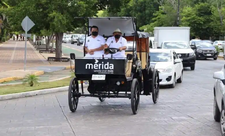 Calesas eléctricas de Mérida serán reubicadas al Centenario y Animaya