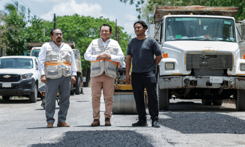 Calles del sur de Mérida comienzan a transformarse con estrategia estatal de bacheo