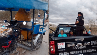 Detienen a pareja por tirar basura en montes de Kanasín; deberán pagar multa de más de 11 mil pesos