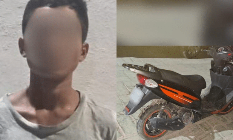 Detienen a presunto ladrón de motocicleta en Progreso, Yucatán