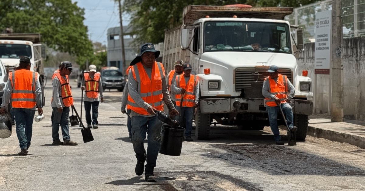 Avanza el programa de bacheo bienestar en Mérida