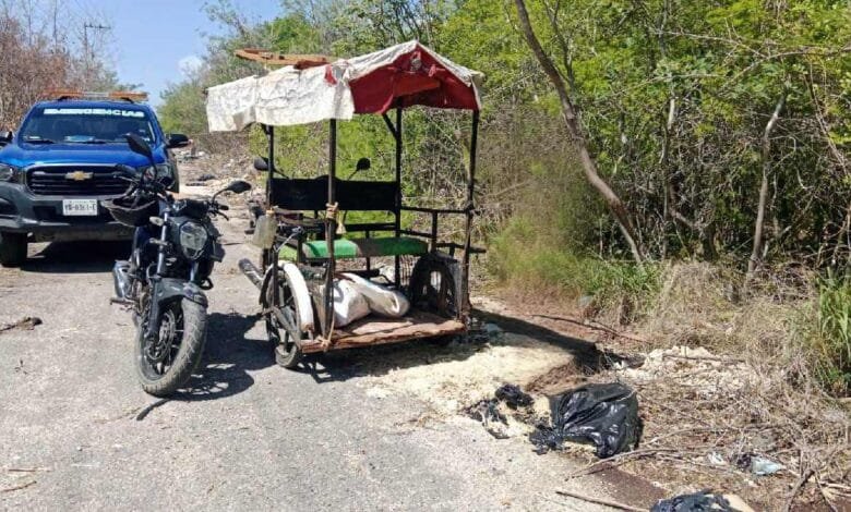 Sorprenden a sujeto tirando basura en Dzoyolá; abandona mototaxi y huye al monte