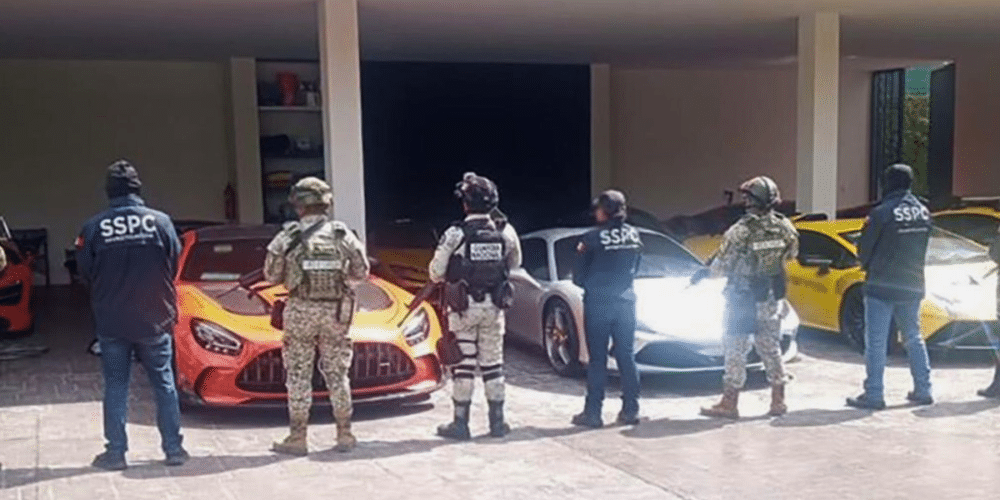 catean residencia en temozón y aseguran vehículos de lujo y equipo electrónico