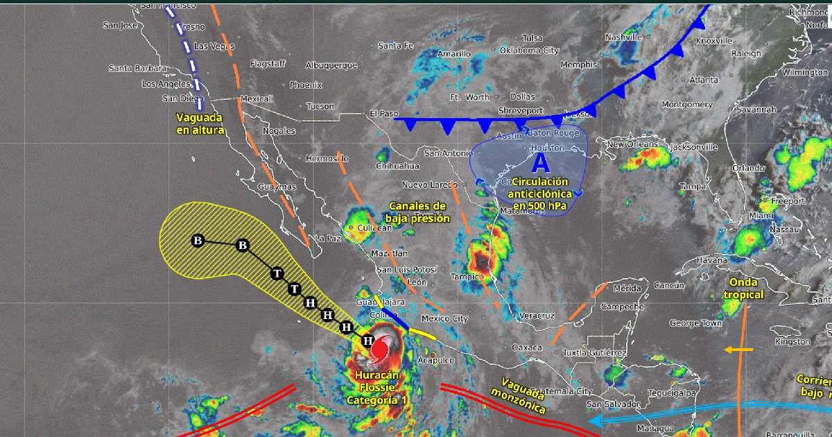 Fortalecimiento de huracán Flossie traerá lluvias torrenciales a estados como Guerrero y Michoacán (Foto de Conagua)