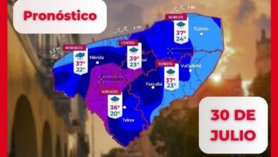 Clima en Yucatán: lluvia modera a fuerte por Onda Tropical