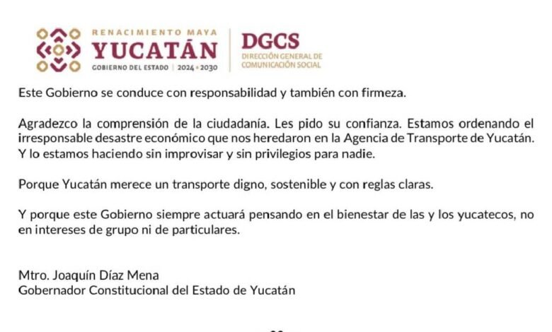 Gobernador Joaquín Díaz Mena rechaza paro en transporte Va y Ven