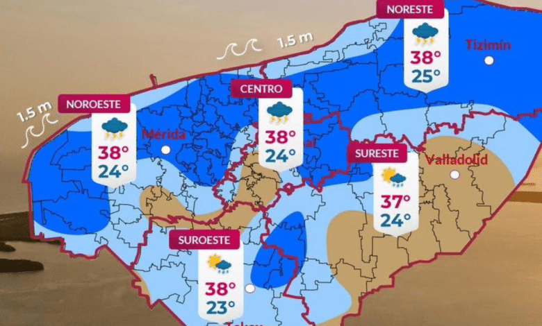 De acuerdo con los pronósticos meteorológicos para este sábado 12 de julio, debido al ingreso de aire marítimo tropical y el establecimiento de una vaguada, favorecerá la presencia de lluvia en el estado.