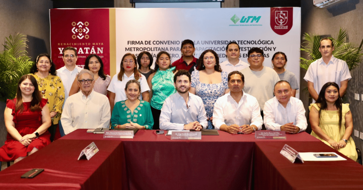 La Secretaría de Economía y Trabajo y la Universidad Tecnológica Metropolitana impulsan la formación, tecnología y soluciones para micro, pequeñas y medianas empresas de Yucatán mediante una nueva alianza estratégica.