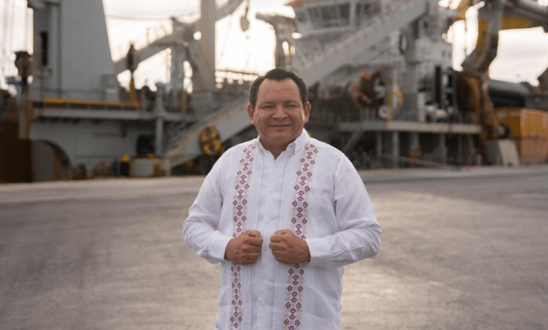 llega a progreso la draga “fernando de magallanes” para transformar los puertos de yucatán