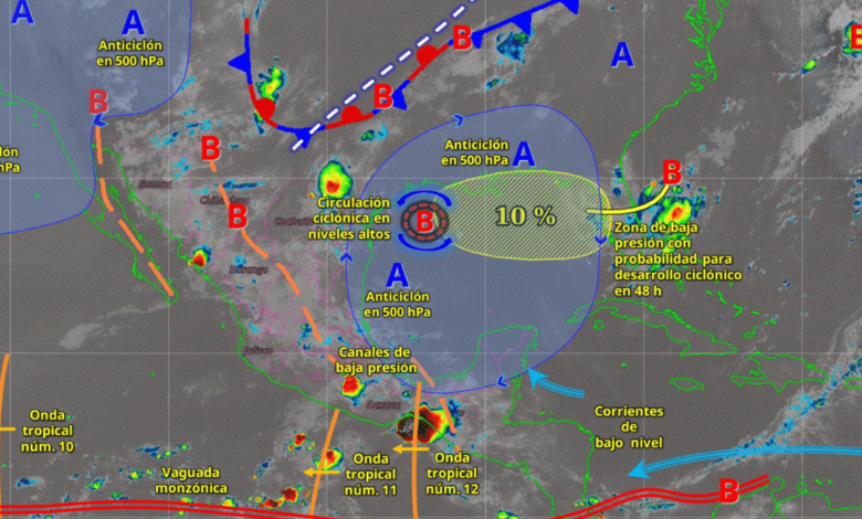 Lluvias intensas azotarán Sinaloa, Durango y Chihuahua, advierte pronóstico