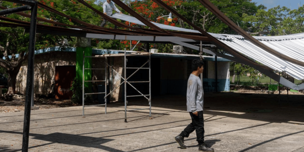 segey retira domo dañado en escuela de noc ac