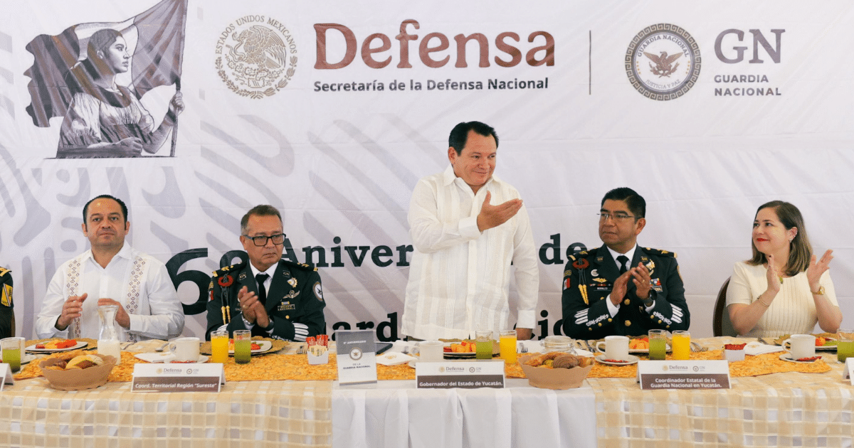 yucatán reafirma coordinación con la guardia nacional en su sexto aniversario