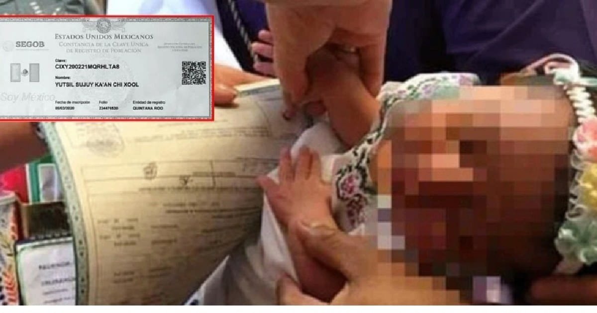 En Yucatán, registran a bebé con nombre 100% maya (Foto de internet)