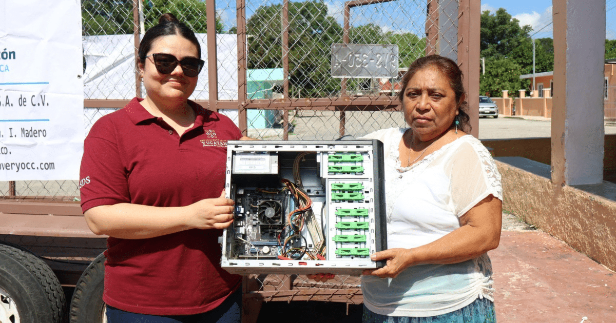 chicxulub pueblo impulsa cultura ambiental con reciclatón de electrónicos