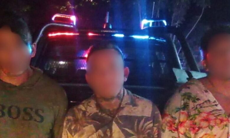 detienen a cuatro personas en ciudad caucel con réplica de pistola y objetos contundentes