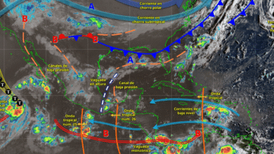 Este día, el monzón mexicano en interacción con inestabilidad atmosférica, ocasionarán lluvias puntuales intensas en Sinaloa y Nayarit; muy fuertes en Chihuahua y Durango; fuertes en Sonora y Baja California Sur; así como chubascos en Baja California; todas con descargas eléctricas. 