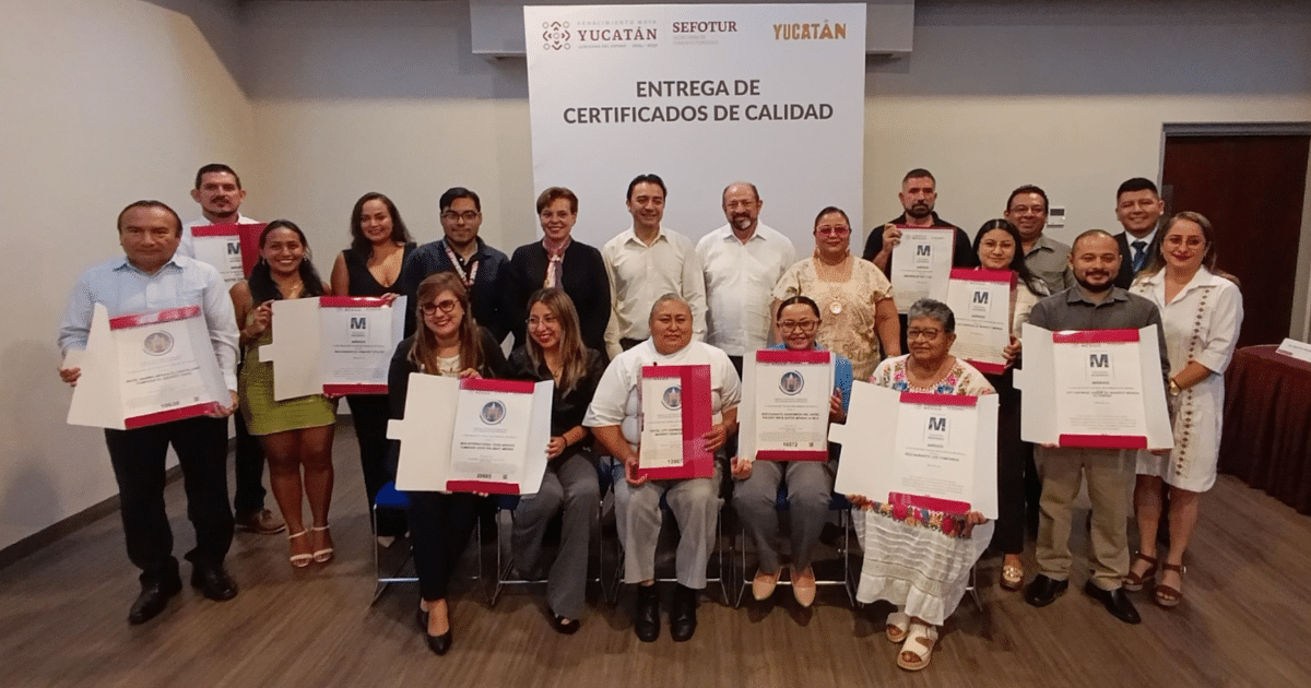 empresas turísticas de yucatán reciben distintivos h y m por calidad y buenas prácticas