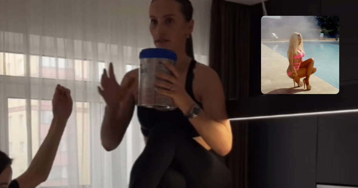 Influencer rusa se rompe la espalda al intentar el “Stiletto Challenge” en su cocina