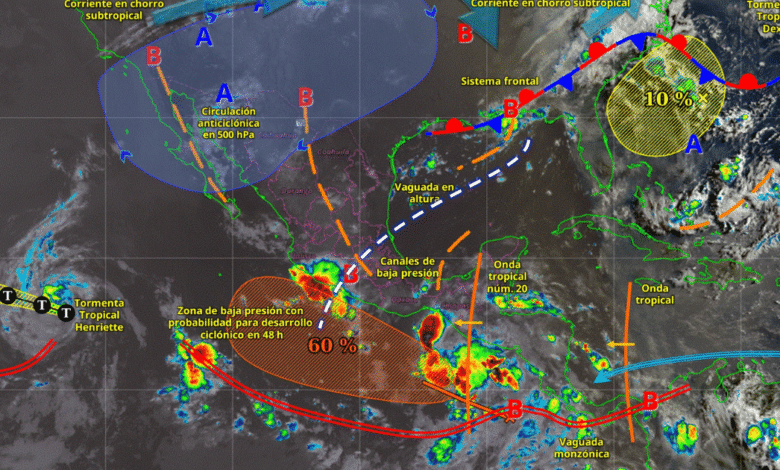 Lluvias intensas en el sureste y calor extremo en el norte