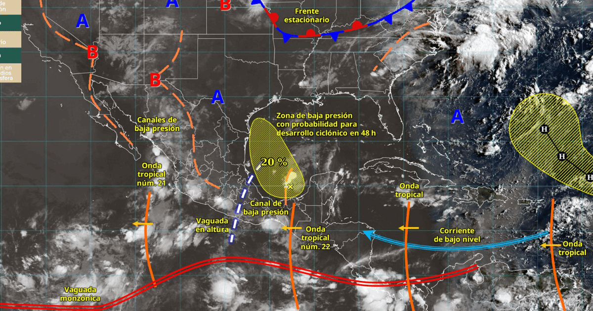 Lluvias muy fuertes y calor extremo así estará el clima hoy en México