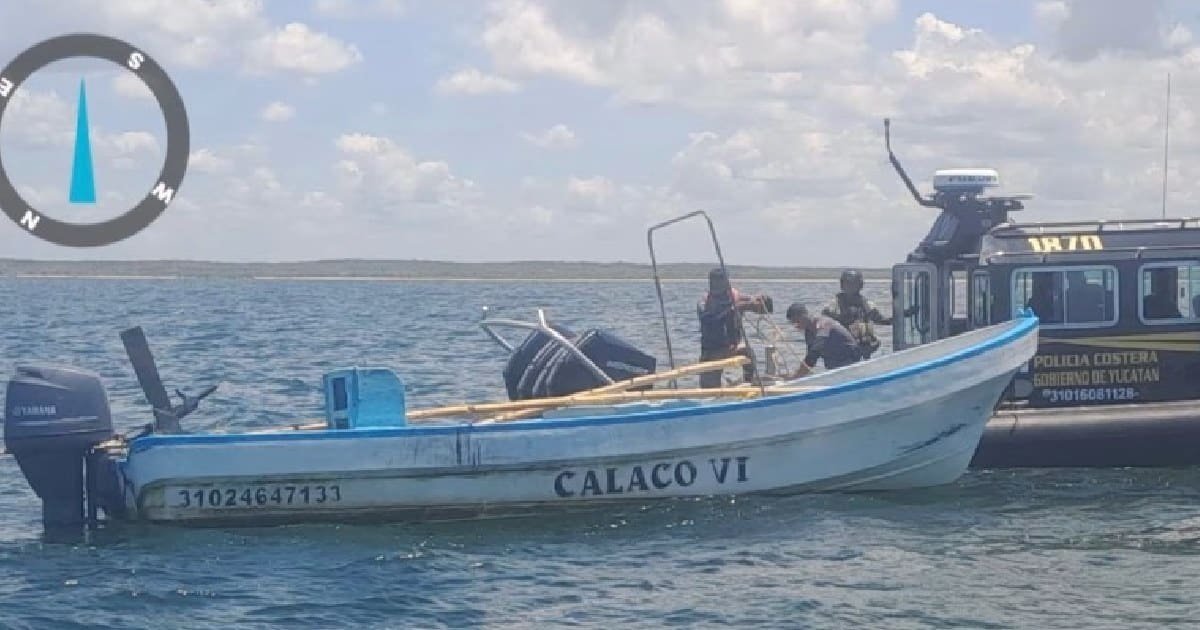 Marina asegura embarcación irregular durante operativo en Dzilam de Bravo, Yucatán
