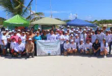 voluntarios limpian 499 kilos de residuos en puerto san crisanto chabihau, yucatán
