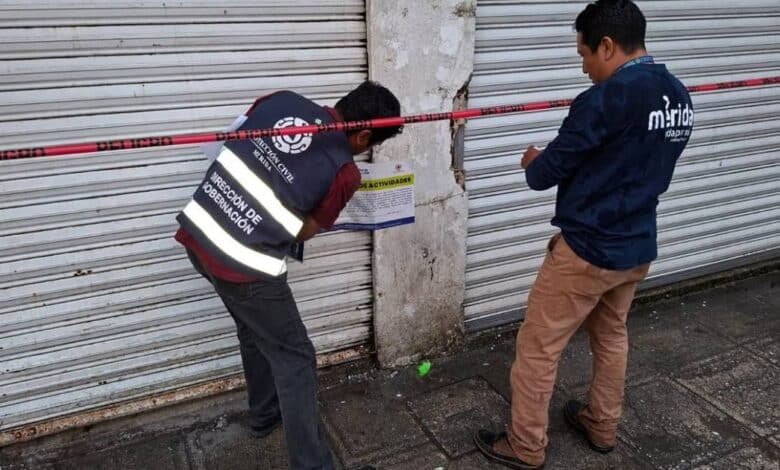 ya son tres los predios clausurados en el centro de mérida por riesgo en sus techos