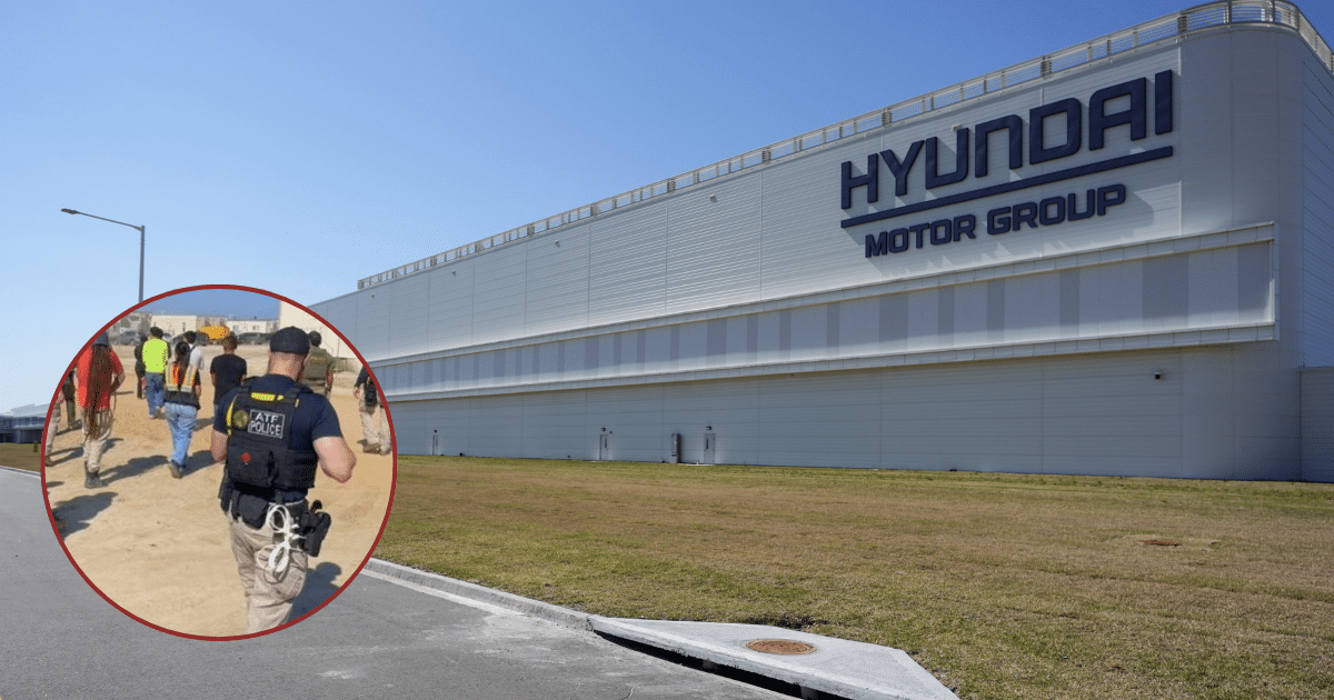En la mayor operación migratoria en un solo lugar de la historia de HSI, agentes federales arrestaron a 475 personas en la metaplanta de Hyundai en Ellabell, Georgia.
