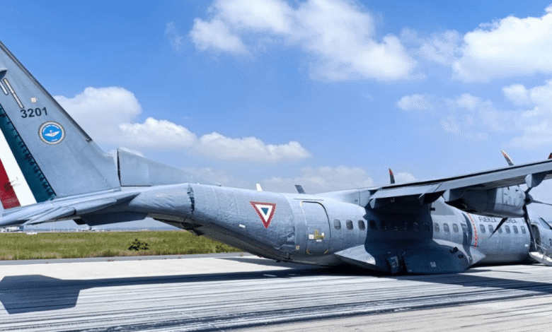 Alerta aérea Avión de la Fuerza Aérea Mexicana aterriza de emergencia en el AIFA a días del desfile militar