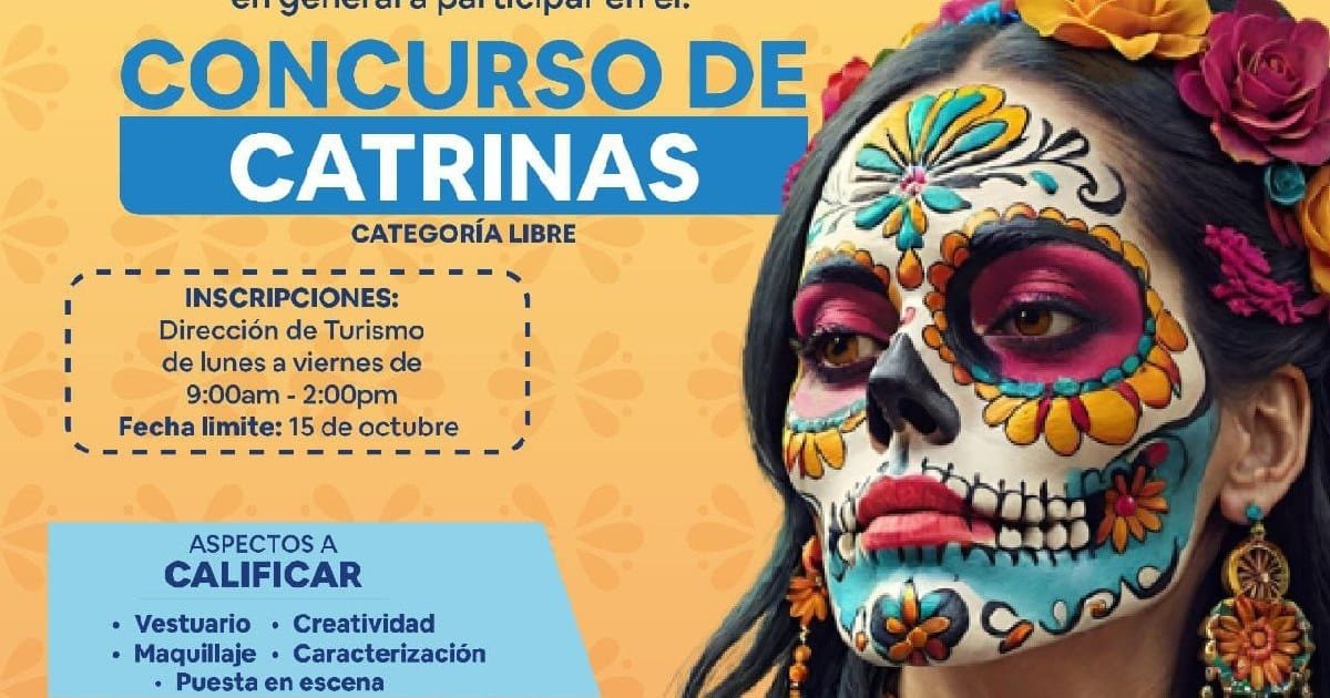Erik Rihani promueve arte y tradición con Concurso de Catrinas en Progreso